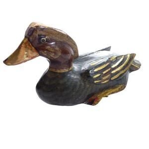 Vintage Wood Duck Folk Art Hand Carved Painted Country Room Ideas